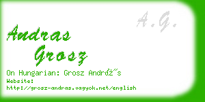 andras grosz business card